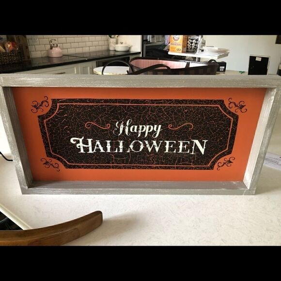 Happy Halloween wall art sign tray - Picture 1 of 2